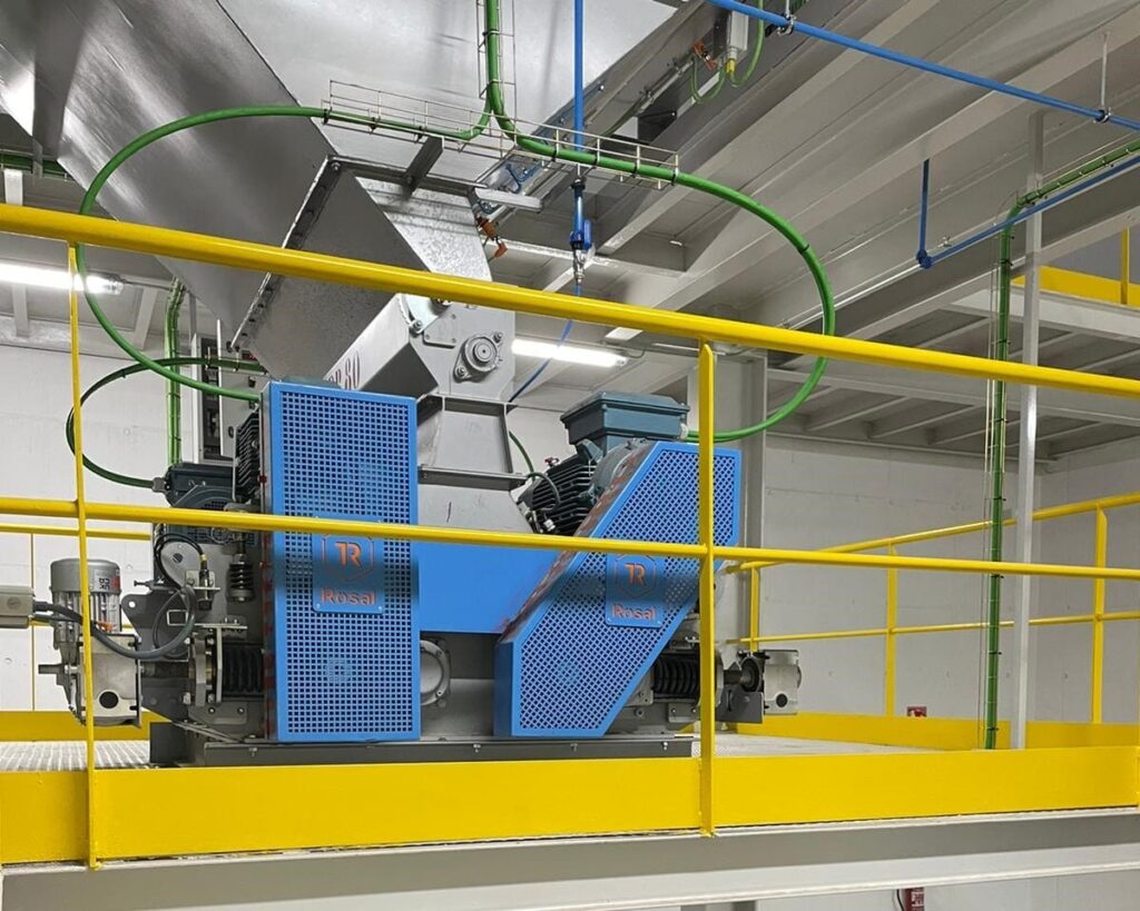 Mabrik pelletizer shredder at a feed mill in Spain