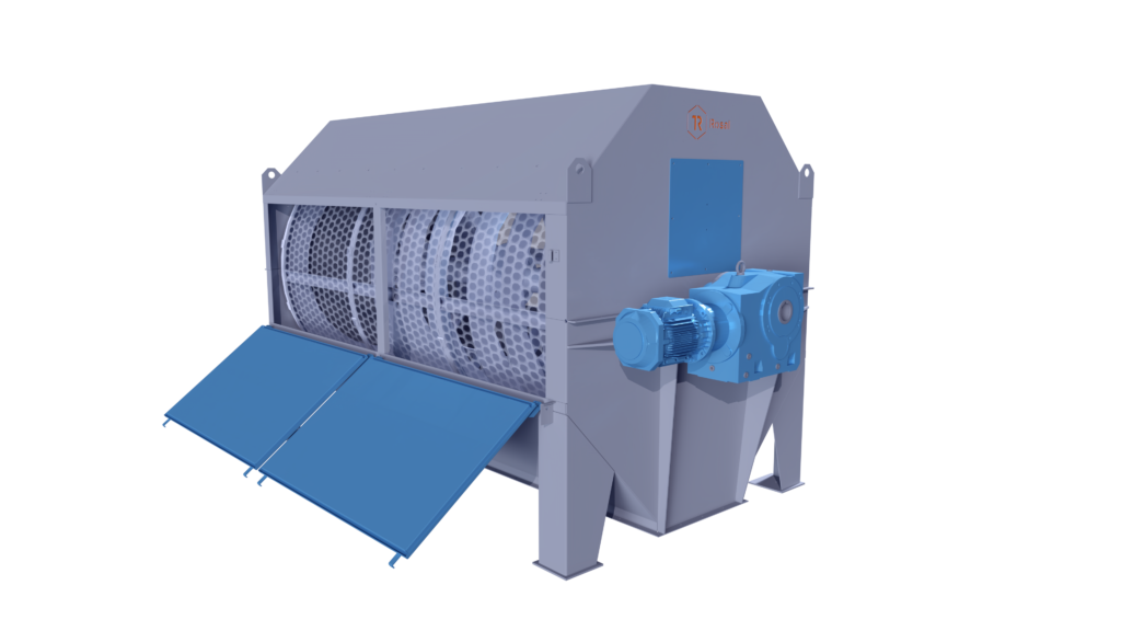 Render de una prelimpiadora de Rosal para alimentación animal